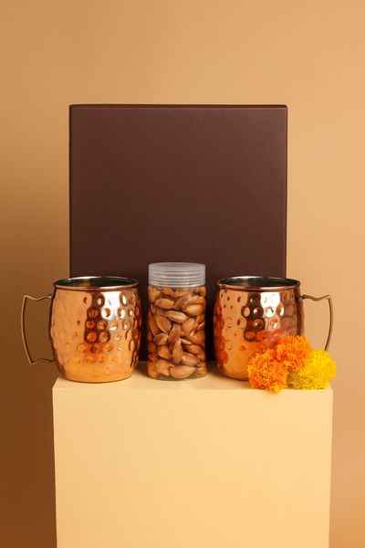 The Classic Moscow Mule Mug Gift Set (Two Mugs & Gift Jar)