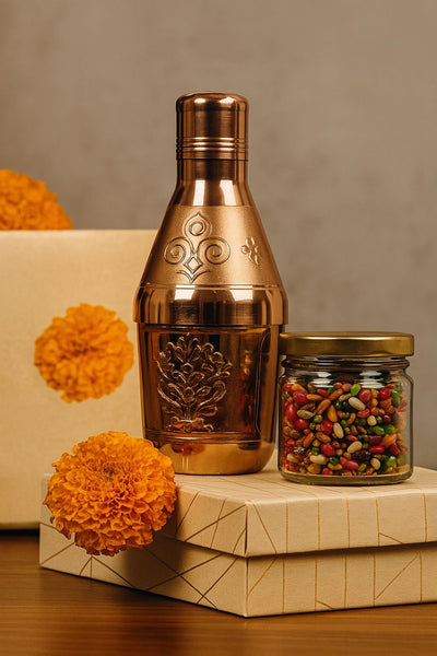 Premium Mukhwas Bottle & Glass Jar Set for Digestive Mouth Freshener
